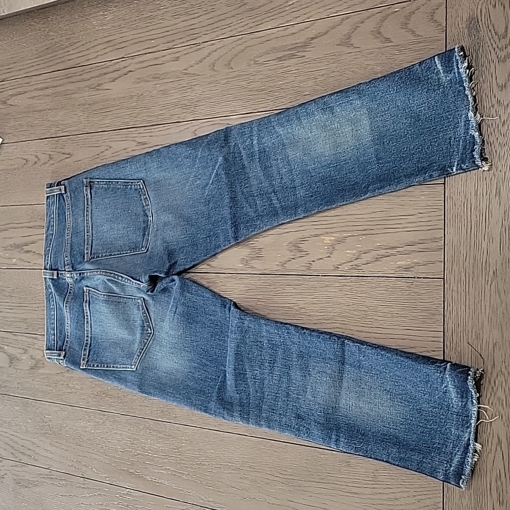 Veronica Beard "Ines" Rhinestones Girlfriend Side Crop Jeans Size 25 - Picture 9 of 16